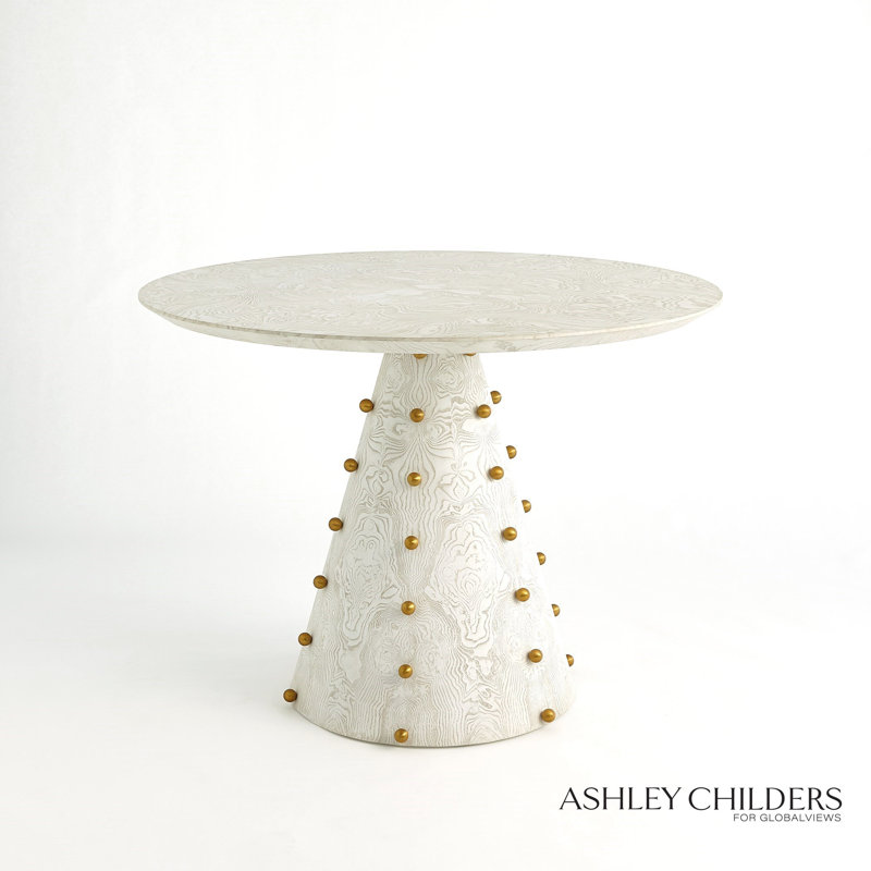Spheres Center Table, 30"H x 40"L x 40"W, White