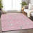 Premium Machine Washable Prisco Pink Rug-1743402591
