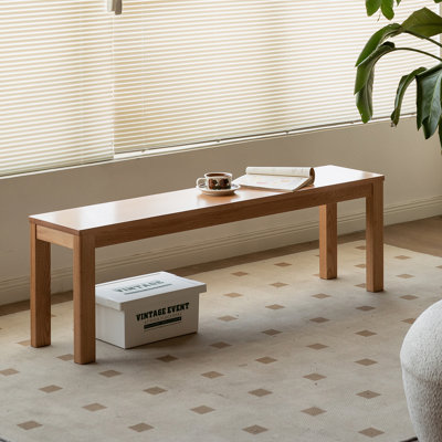 Banc de table en bois de chêne naturel pour salle à manger