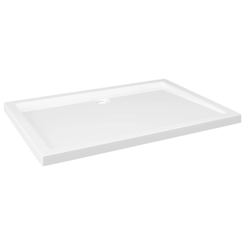 Jamieson Plastic Shower Tray, Centre, 4cm H x 110cm W x 80cm D, White
