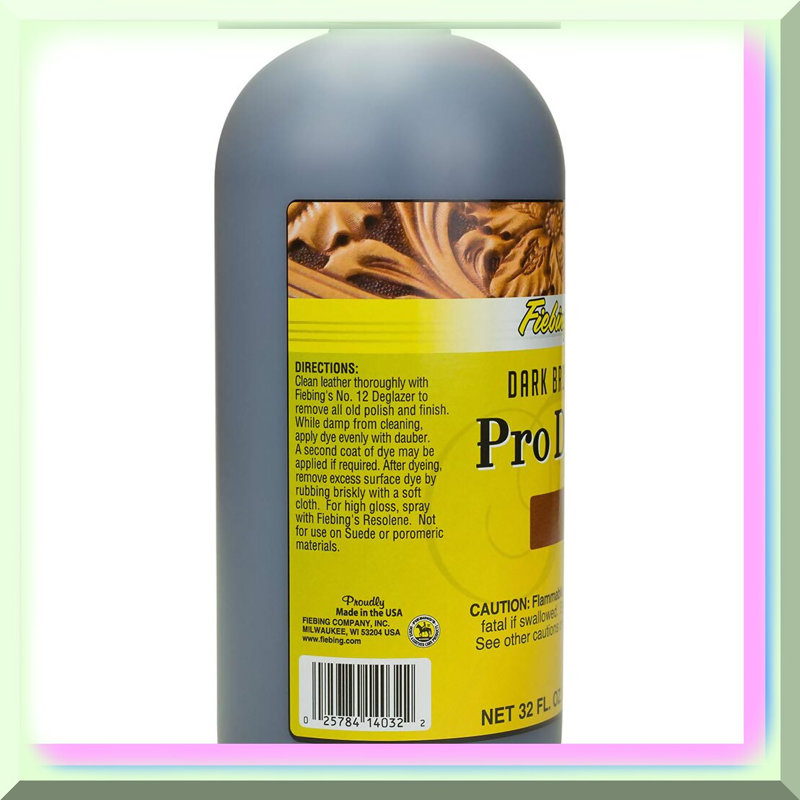 LeatherLux Dark Brown Pro Leather Dye 32oz