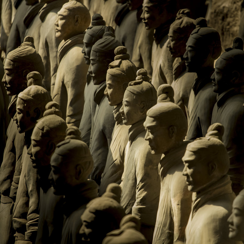 Shrewsbury Terracotta Army - Wrapped Canvas Print, 122cm H x 122cm W x 3.8cm D