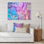 «Mauve et bleu», art liquide VI, reproduction sur toile-67381061-67381065