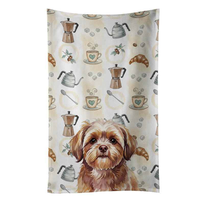 Serviette de cuisine Coffee Bar, Foie Shih Tzu