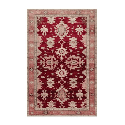 Machine Washable Overdyed Beige Area Rug