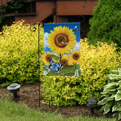 Sunflowers and Bees Summer Garden Flag