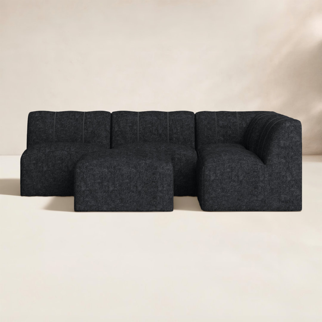 Praia 96" Sunbrella® Outdoor Sofa with Ottoman Joss & Main Cushion 