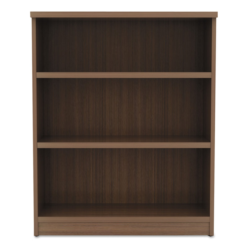 Valencia Mod Walnut Adjustable 3-Shelf Bookcase
