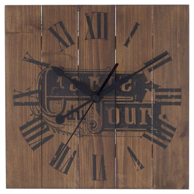 Horloge murale en bois