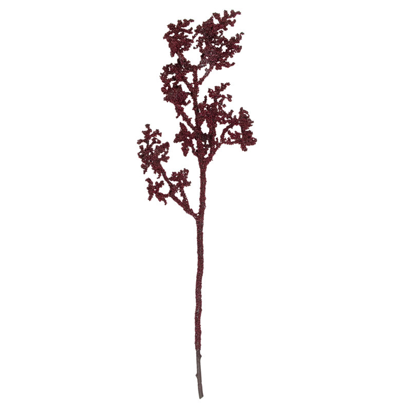 35" Burgundy Beaded Artificial Christmas Spray