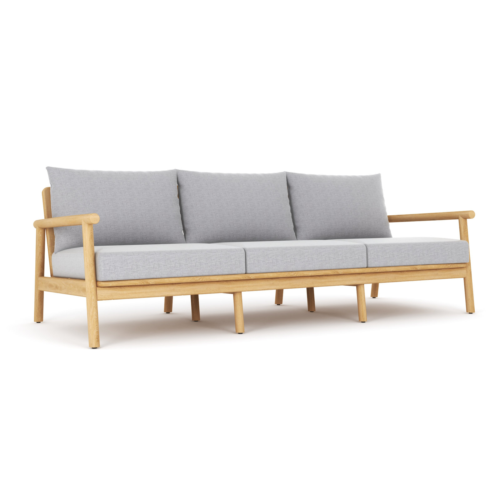 Maia 85" Teak Sofa, Gray