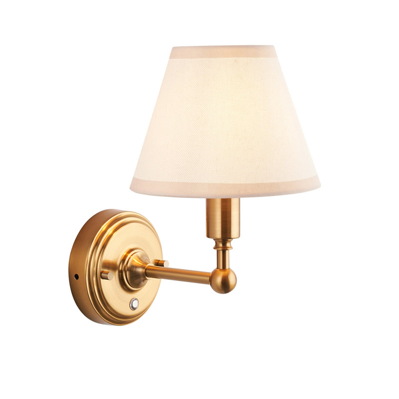 Burley Rechargeable LED Rechargeable and Ivy 16cm vintage white shade Wall Sconce