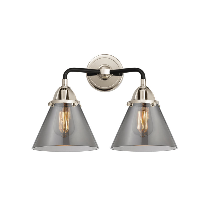Shauna 2 - Light Vanity Light, LED, Plated Smoke, Black Polished Nickel