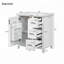 Meuble-lavabo de salle de bain avec lavabo en céramique et 3 tiroirs-774457137