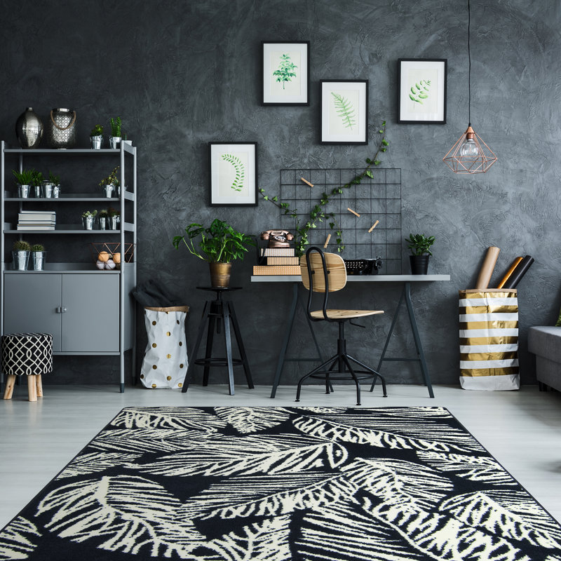 Floral Indoor Rug, Rectangle 5'4" x 7'8"