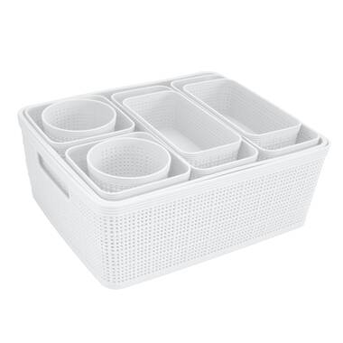 Gracious Living Large Divided Storage Tote Cleaning Caddy w/Handle, White  (6 Pk), 1 Piece - Harris Teeter
