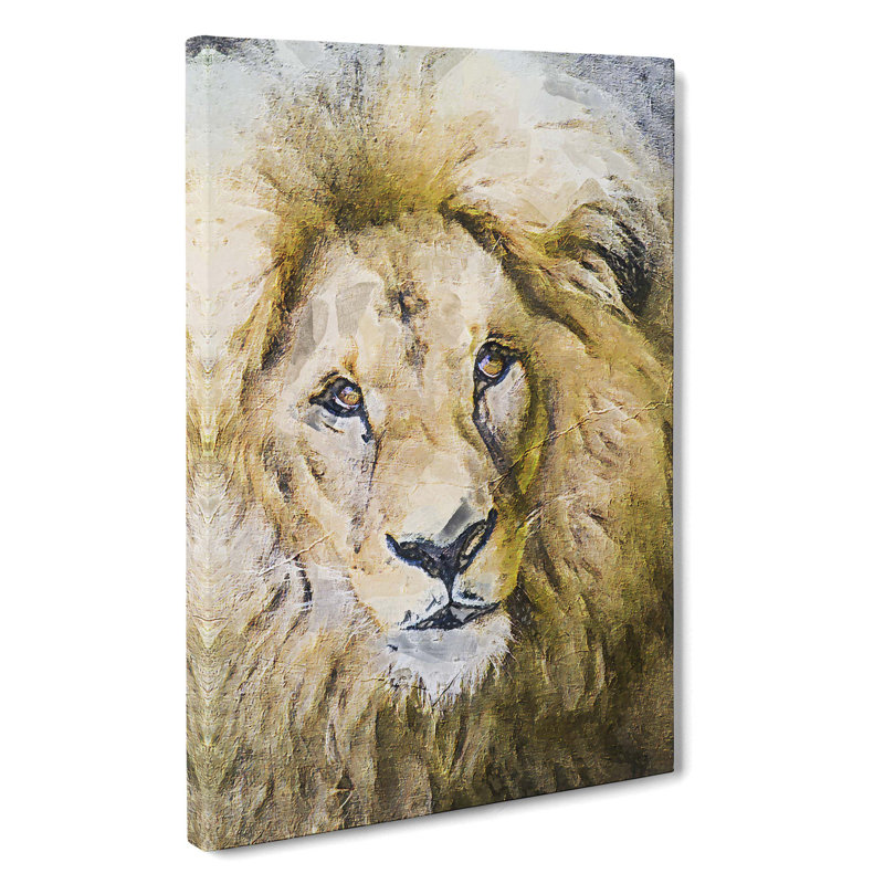 The Face Of A Lion - Wrapped Canvas, 60cm H x 40cm W x 3cm D