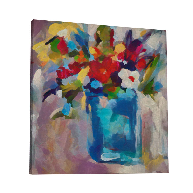 Abdouallah " Poppy Bouquet ", 36" H x 36" W x 1.5" D