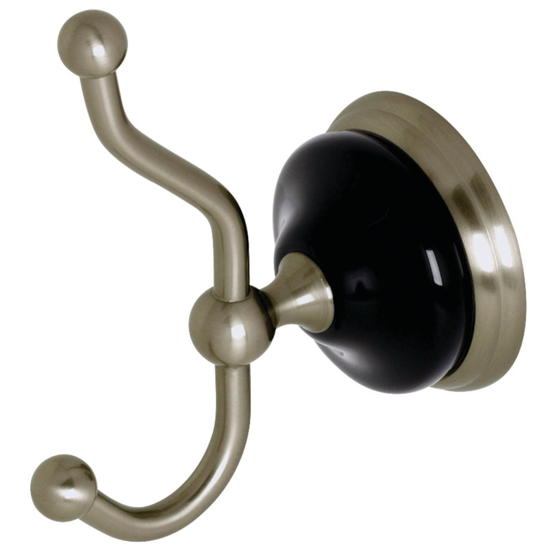 Kingston Brass Water Onyx Robe Hook, Brushed Nickel
