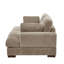 Grande méridienne, 2 places, revêtement en velours côtelé chameau, deux coussins décoratifs, profondeur de 89 po, largeur de 45 po, hauteur de 35 po, poids de 180 lb, assemblage rapide et sans heurts