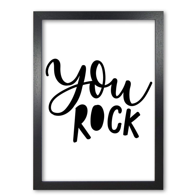You Are Unique - Print, 30 cm H x 21 cm W x 5 cm D, Black Grain Frame