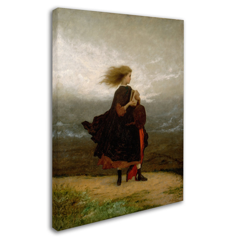 « the fille i left derrière me » 2», reproduction sur toile tendue, H 19 po x l 14 po