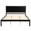 Base de lit plateforme avec tête de lit, support à lattes de bois, aucun sommier nécessaire-87878486-87878484