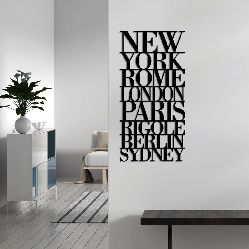 Elegant Decorative Metal Wall Accessory, Black, 27.6 x 13.8 inches | 100% Metal, Thickness: 0.06 inches | Easy Wall Mount Design, Lightweight at 2.7 lbs | Perfect for Home Décor, Modern and Stylish Accent