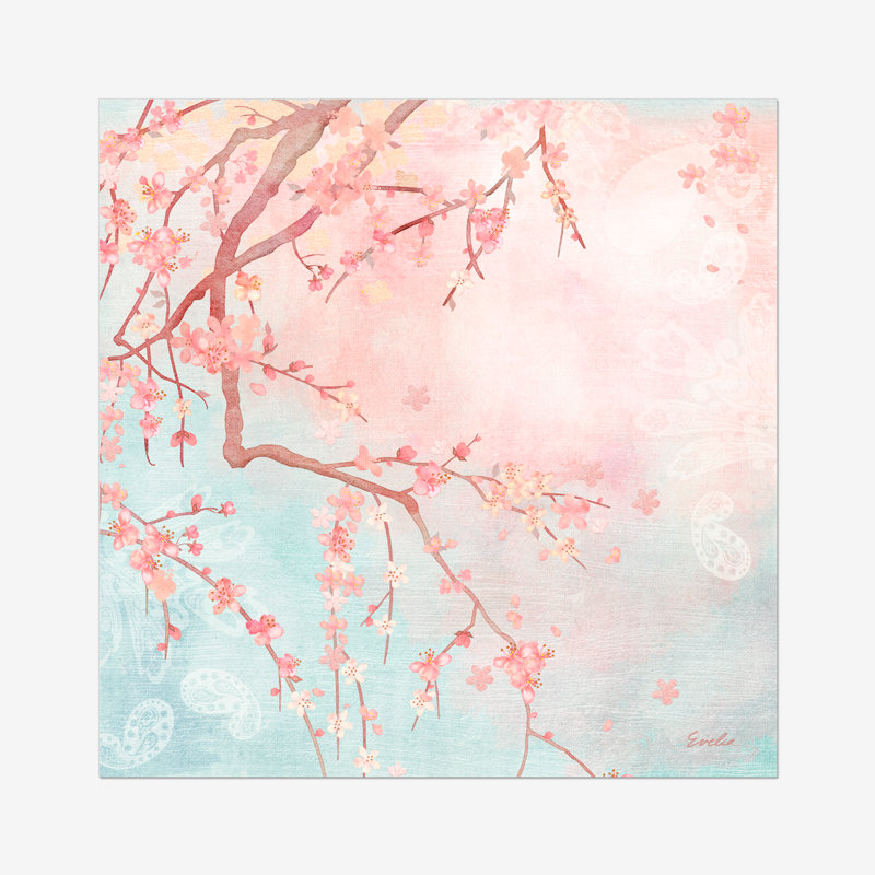 Sweet Cherry Blossoms IV by Evelia Designs - Print, 76cm H x 76cm W, Paper Print