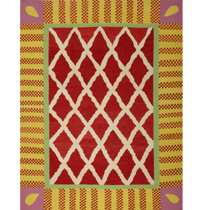 Southwestern Area Rug in Red/Yellow