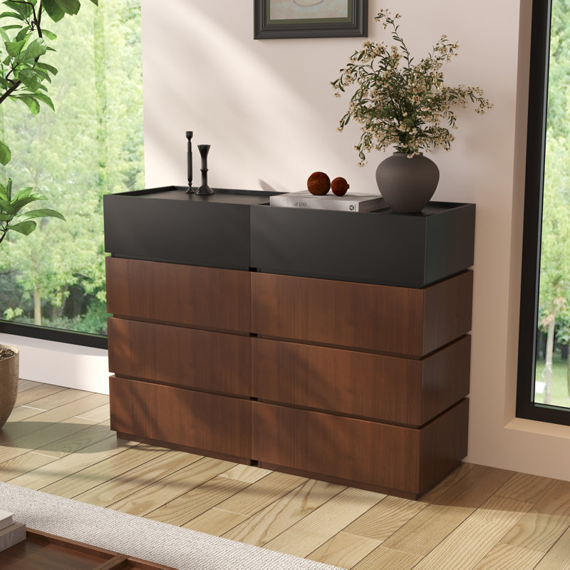 Armoire d'appoint Heckman, Noir / brun