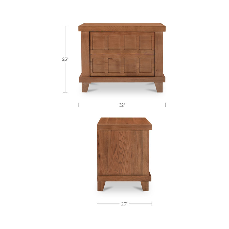 Enya Nightstand, Red