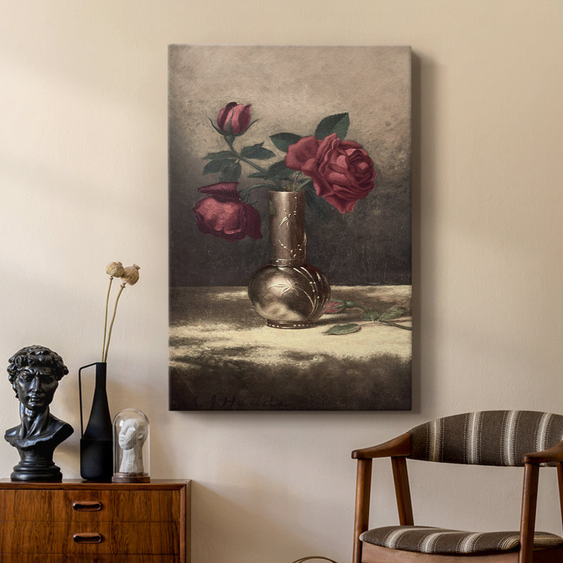 Imprimé floral rétro LXVII - galerie Cavas sur mesure, H 18 po x l 12 po
