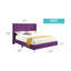 Grand lit Tranquil Mauve avec rangement