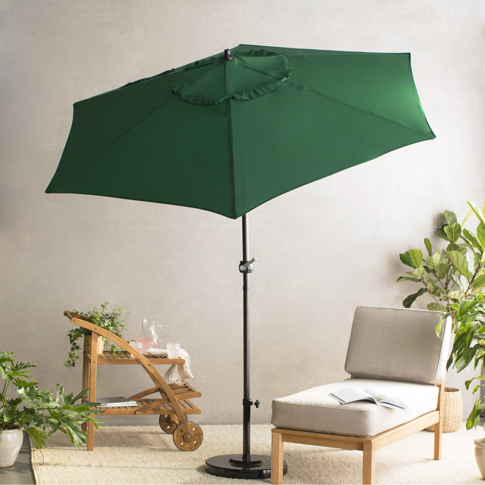 Toscana 90'' Outdoor Umbrella, Hunter Green