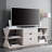 White Oak Media Center With Four Open Shelves And Three Drawer Storages Stylish Tv Stand In Shelf Positions Locations For Audio Visual Equipment