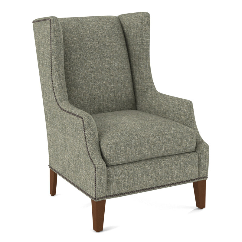 Wingback Chair, 61597-75, English Saddle
