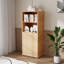 Bureau en L extensible avec tablettes ouvertes et roulettes-1064198376