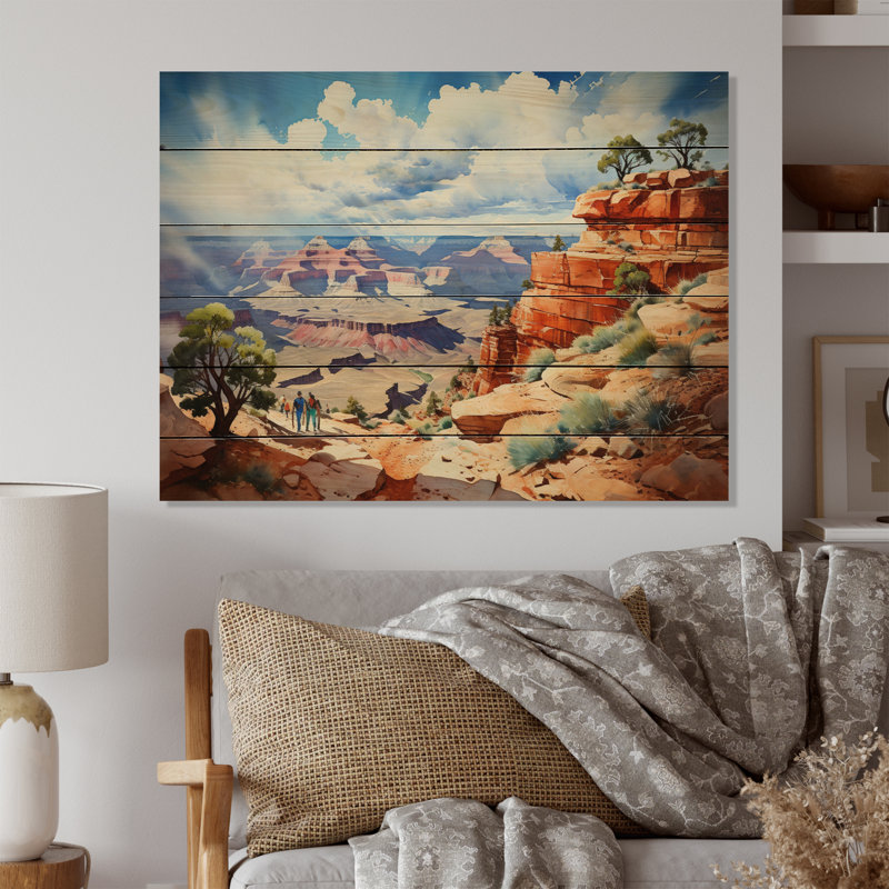 Nevada Canyon Landscape - impression sans cadre sur bois, H 30 po x l 40 po x P 0,78 po