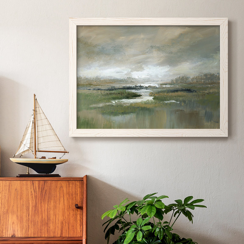 " Misty Inlet ", White, 14" H x 20" W