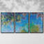 "Wisteria", peinture sur toile 3 pièces-1081367011-1081367038