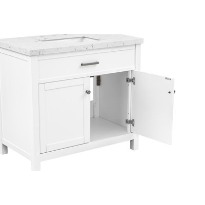 Meuble-lavabo de salle de bain avec plateau en pierre reconstituée