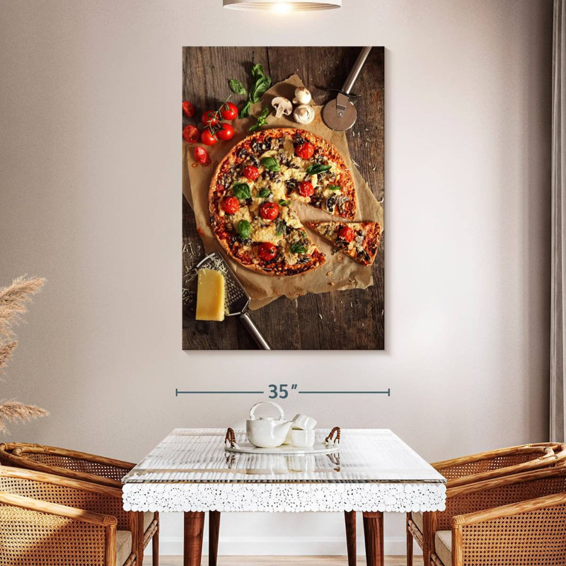Yarlin Cheesy Handmade Pizza, 51" H x 34" W