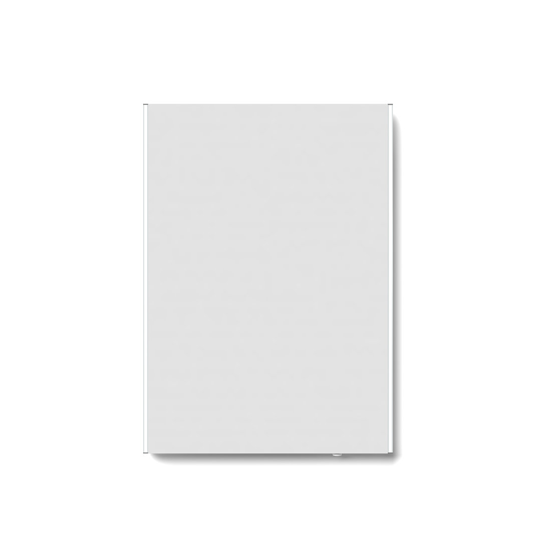 iBathUK Aurora Wall Mounted LED Illuminated Bathroom Mirror, Modern Rectangular Battery Powered Mirror with Dual Lights, 500x700mm