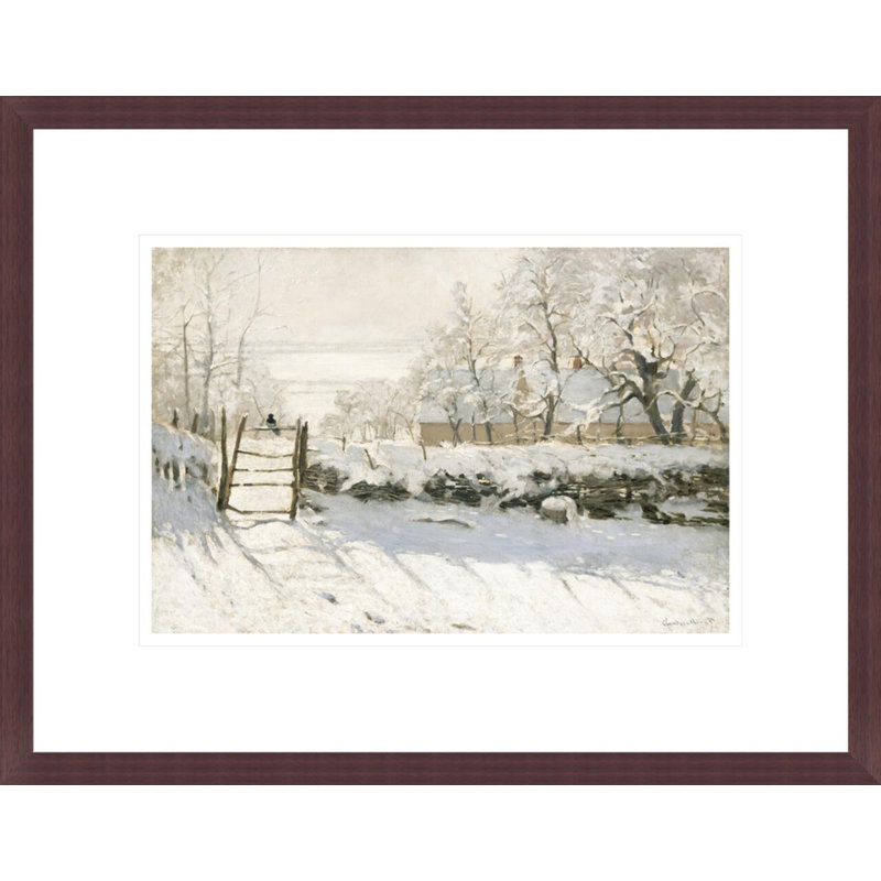 La pie par Claude Monet - estampe numérique encadrée, H 13,1 po x l 16,75 po