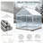 Silver Aluminum greenhouse