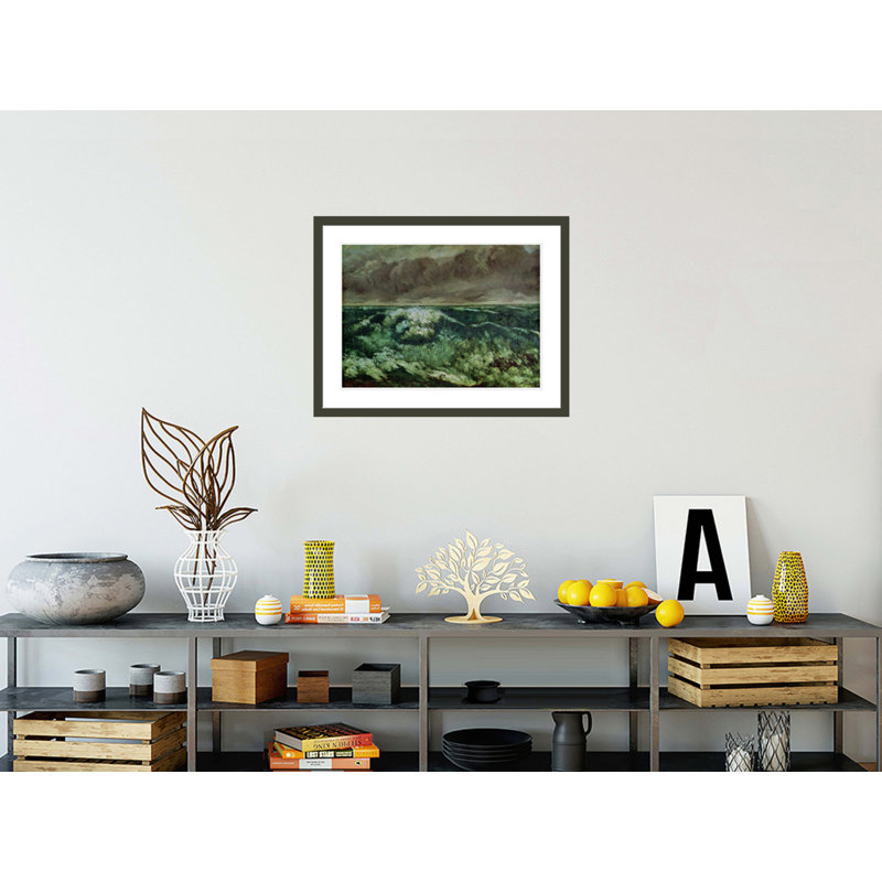 The WaveGustave Courbet, impression giclée encadrée, H 23,07 po x l 29,5 po