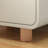 No-Assembly 2-Drawer Nightstand | Cream Upholstered Bedside Table with Solid Wood Handles for Bedroom & Living Room