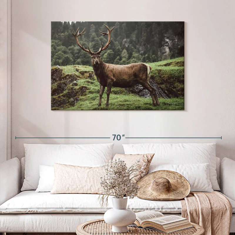 Brampt Majestic Mountain Deer, 30" H x 45" W