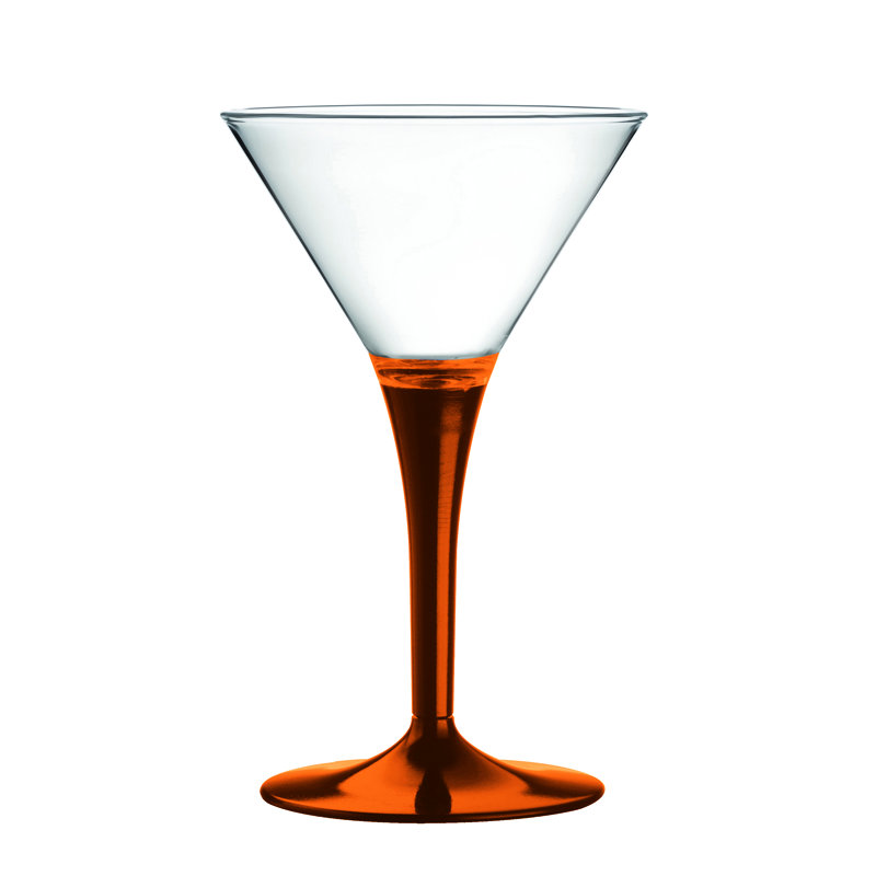 Polycarbonate Martini Glass - 12 Pieces, Amber